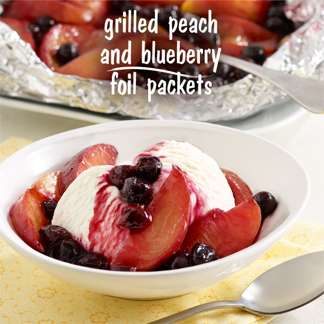 Grilled Peach and Blueberry Foil Packets Recipe