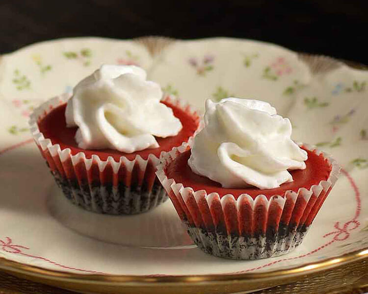 Red Velvet Mini Cheesecakes